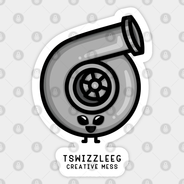 Cutest Turbo - Gray Alien Sticker by hoddynoddy